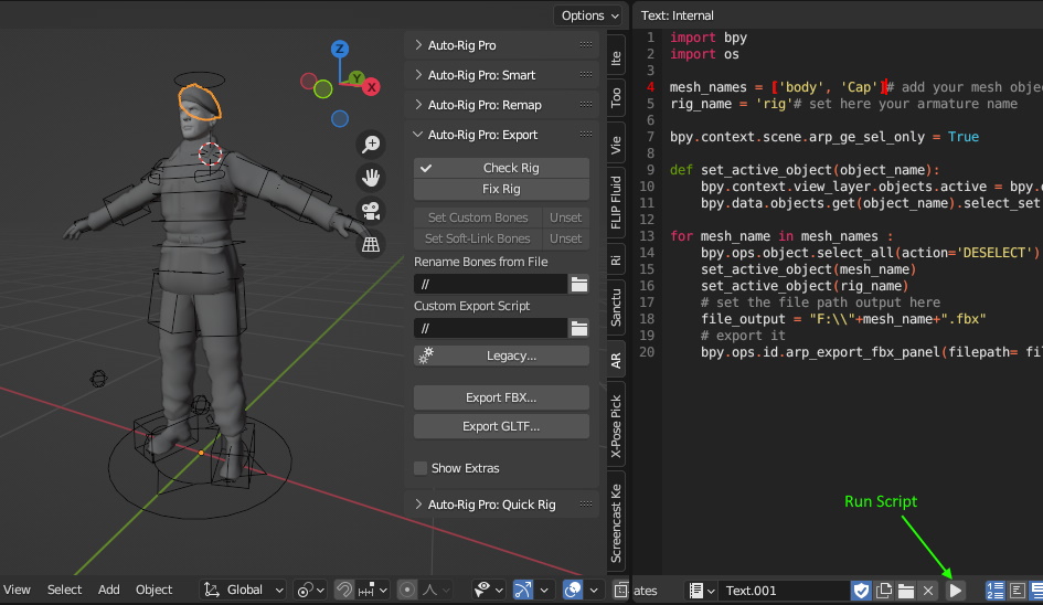 Game Engine Export — AutoRigPro Doc documentation